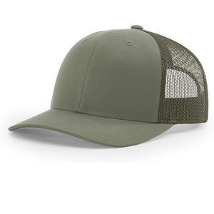 Casquette Trucker Unisexe 6 Panneaux Dos en Maille Vert Olive Décontractée Ajustable pour Adultes Printemps-Été Prix de Gros Acheteurs en Gros OEM - Product Image 1