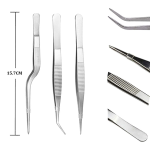 Chef Tweezer Premium Quality Multi <b>Titanium</b> Angle Tong Fine Tip Stainless Steel Lightweight Dishwasher Safe Customizable Color - Product Image 1