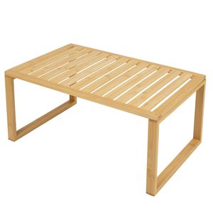Estante Apilable de Bambú, Paquete de 2, Acabado Natural, Fácil Montaje, 16 x 10 x 1.18 Pulgadas, Organizador de Almacenamiento para Cocina - Product Image 3