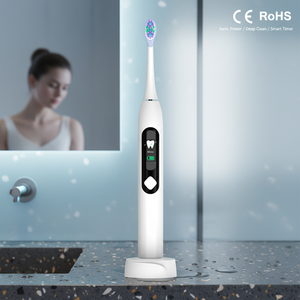 Brosse à dents électrique sonique au design moderne et élégant, finition métallique, étanche IPX7, emballage écologique, élimination efficace de la <span class=keywords><strong>plaque</strong></span> dentaire - Product Image 1