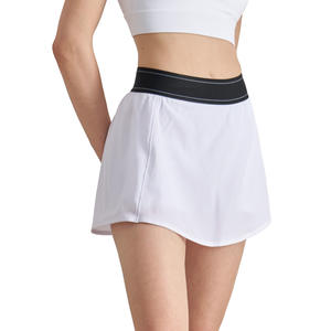 กระโปรงกีฬาผู้หญิงผ้าฝ้ายแบบสองชิ้น ระบายอากาศได้ดี น้ำหนักเบา เอวธรรมชาติ ดีไซน์ป้องกันโป๊ะเป้า เหมาะสำหรับแบดมินตัน เทนนิส - Product Image 1