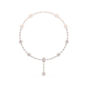 สร้อยคอทองคำ 14k ประดับมรกต/เพชรรูปหยดน้ำ/รูปไข่/รูปทรงกลม สำหรับเจ้าสาว |   เพชรที่เพิ่งเพาะเลี้ยง - Product Image 3