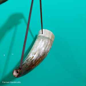 Cuerno de Buey Blanco Extra Grande con Correa de Cuero, Instrumento Musical Tradicional Hecho a Mano a Precio Económico - Product Image 6