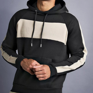Sudadera con Capucha para Hombre, Diseño Color Block, Manga Raglán, Corte Regular, Algodón French Terry, Estilo Casual para Otoño - Product Image 2
