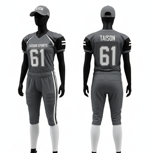 Womens American Football Uniform 280 GSM Poly Spandex <b>Mesh</b> Breathable Orange Jersey <b>Pant</b> Set Sublimation Custom Logo - Product Image 2