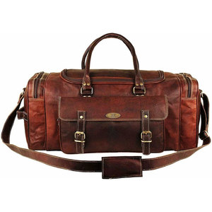 Bolsa de Viaje de Cuero Genuino para Hombre, de Alta Calidad, Ecológica, Personalizable, de 50-70L, Estilo Vintage, para Gimnasio, Fin de Semana o Viajes Cortos - Product Image 1