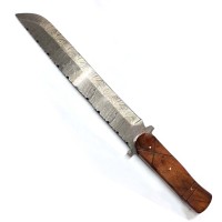 Couteau à pain de chef en acier Damas, 10 pouces, fabrication OEM, fait main, design élégant, haute qualité, prix de gros bas, multi-usages