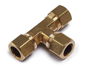 Fabrication sur mesure de raccords en laiton usinés CNC, haute pression, filetage NPT/BSPT, résistants à la corrosion, lisses, en forme de T, 1/8"-12mm, double ferrule - Product Image 4