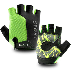 Gants de cyclisme en cuir pour hommes et femmes, respirants, demi-doigts, antidérapants, protection de la paume, pour VTT, sports de plein air - Product Image 1