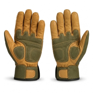 Gants de travail en cuir, texture lisse, antidérapants, avec poignet élastique, gants de sécurité polyvalents - Product Image 3