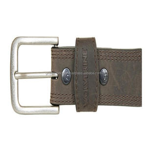 <b>Men's</b> Rugged <b>Belt</b> Custom Vintage <b>Men's</b> Fashion Genuine <b>Leather</b> Casual <b>Belt</b> With Double Stitching & Classic Antique Silver Buckle - Product Image 6
