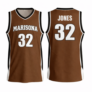 Camiseta de Baloncesto Deportiva Personalizada al por Mayor, 100% Poliéster, Camiseta Retro Sublimada, Chalecos, Conjuntos, Unisex, Tallas Grandes - Product Image 2