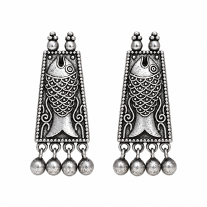 Boucles d'oreilles clous en argent antique style bohème ethnique, serti clos, très demandées, cadeau d'anniversaire pour femme, vente en gros ARTS JEWELS OZ-34 - Product Image 6