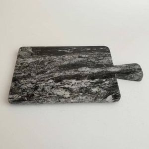 Ensemble de planches à découper en marbre avec couteau à manche en bois, forme rectangulaire, plateau de service pour charcuterie, passe au lave-vaisselle - Product Image 6