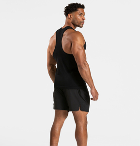 New Adhesive <b>Film</b> Lock Edge Summer Ice Silk Traceless Vest Men'S Round Neck Solid Color Sports Blank Gym Tank Top Men - Product Image 2