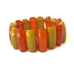 Brazalete de Resina Circular Grueso y Brillante con Diseño Irregular Multicolor de Caramelo, Joyería de Moda con Encanto - Product Image 5