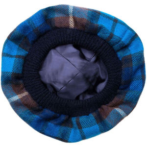 Gorro Tam O' Shanter de Tartán Azul Buchanan, Gorro de Lana de Cordero Cálido, Venta al por Mayor de Gorras Modernas de Fábrica - Product Image 2