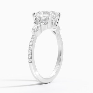 Anillo BOJ 0131 con Corte Radiante, Plata 925, Anillo Solitario de Lujo con Engaste de Puntas Marquise, Diamante de 2ct, Color D, VVS1, Moissanita, Certificado GRA, en Oferta - Product Image 2