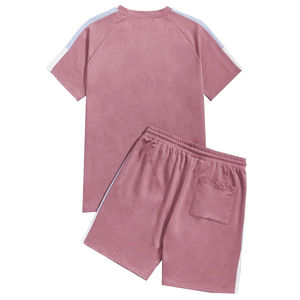 Conjunto de Pantalones Cortos Casuales de Verano para Hombre, Camiseta de Manga Corta, Pantalones Cortos Deportivos Sólidos, Conjunto de 2 Piezas, Ropa de Marca Personalizada - Product Image 2