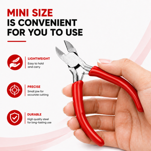 Red Handle Micro Cutting Pliers Mini Flush Cutter Tool Precision <b>Wire</b> Snips for Jewelry Beading <b>Craft</b> Soft <b>Wire</b> Cutting - Product Image 4