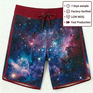 <b>Men's</b> Summer Casual Beach Board Shorts Quick Drying Black Canvas <b>Trunks</b> Elastic Drawstring Breathable Mid-Waist Short Trousers - Product Image 1