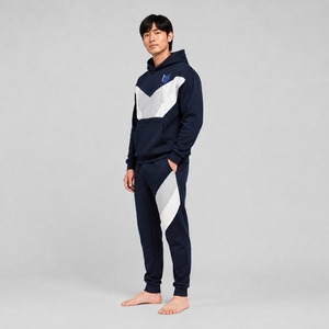 Ensemble de survêtement en coton uni à capuche sur mesure pour homme, décontracté, grande taille, nouvelle mode, léger, à prix avantageux - Product Image 3