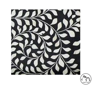 Plateau rectangulaire en os incrusté d'Inde pour servir la nourriture en cuisine lors d'occasions spéciales - PLATEAU EN OS INCUSTÉ - Product Image 4