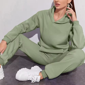 Ensemble de survêtement décontracté surdimensionné pour femmes, deux pièces, respirant, léger, 100% coton, streetwear, entraînement, jogging - Product Image 6