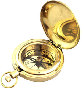 Boussole magnétique à bouton poussoir en laiton de 2 pouces avec boîte, chercheur de direction, poli antique, cadeau unique pour le camping, la randonnée, les voyages - Product Image 6