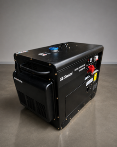 เครื่องกำเนิดไฟฟ้าดีเซลแบบเงียบ SS SAMSON 7KW 400V 50Hz ระบายความร้อนด้วยอากาศ สตาร์ทไฟฟ้า สำหรับใช้งานเชิงพาณิชย์ - Product Image 1