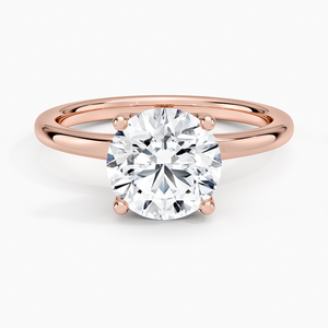 Fleur Stone Moissanite Engagement <b>Ring</b> with Round Cut 14K Gold Plated Prong Setting for Wedding Anniversary & Party - Product Image 3