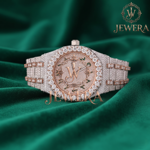 Reloj Mossinate de Acero Inoxidable de Alta Calidad con Diamantes Dorados y Plateados, Resistente al Agua, Elegante y Cómodo para Toda Ocasión - Product Image 1