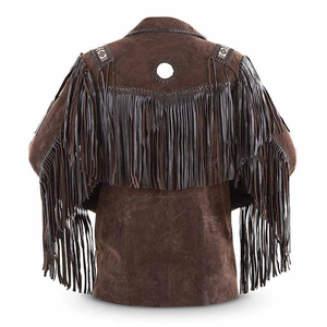 OEM Fringe Leather <b>Jacket</b> Women Western Boho <b>Suede</b> Tassel Coat Fashion Motorcycle Biker Outerwear Wholesale Manufacturer - Product Image 2