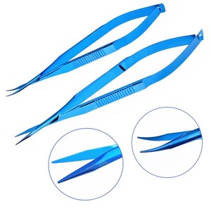 Tijeras Oftálmicas Manuales de Acero Inoxidable con Punta Fina, Juego de Instrumentos para Cortar Tejido Conjuntival para Cirujanos Oftalmológicos - Product Image 1