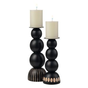 Eco-Friendly <b>Long</b> Wooden <b>Candle</b> Stand Holder Handmade Farmhouse Style <b>Candle</b> Display for Home Wedding Party Decoration - Product Image 1