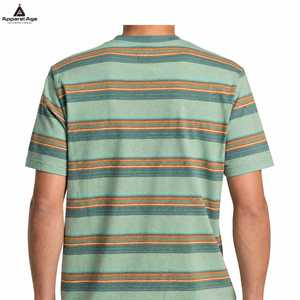 T-shirts rayés pour hommes de qualité supérieure, style marine, en jersey, en coton, vente en gros, très populaires - Product Image 3