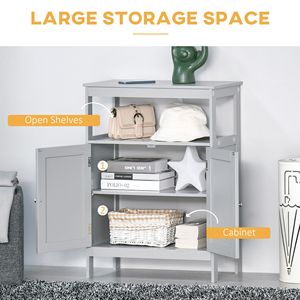 Mobiletto da Bagno Minimalista in Rattan Grigio e Legno, Armadietto Salvaspazio a Doppia Anta, Organizzatore Indipendente per Casa e Ospedale - Product Image 4