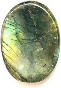 Pierre de méditation en labradorite naturelle pour le pouce et la paume |   Cristal de guérison éclatant |   Fabricant et fournisseur en gros d'Inde - Product Image 4