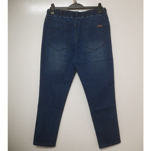 Pantalon long en denim pour homme avec tissu extensible confortable, coutures durables, coupe slim moderne, parfait pour les tenues décontractées, look de bureau - Product Image 4