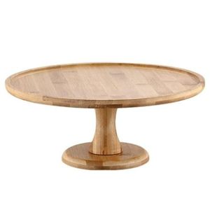 Eco-Friendly Natural Wooden Cake Stand Round Wood Cupcake Pedestal Display Holder for Wedding Birthday Party Dessert Serving - Product Image 1