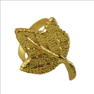 Anneau de serviette de haute qualité avec motif de fleur dorée, nouveau porte-serviettes décoratif en métal, pour la maison, l'hôtel, le restaurant, occasions de Noël - Product Image 6
