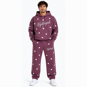 Conjunto Deportivo de Hombre de Alta Calidad, Sudadera con Capucha y Pantalones Deportivos, Estilo Urbano, Sudadera con Capucha Extra Grande Personalizada para Hombre - Product Image 1