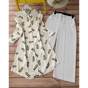 ชุดปาร์ตี้พิมพ์ลายดิจิทัลใส่ทำงาน kurti กับ Palazzo - Product Image 1