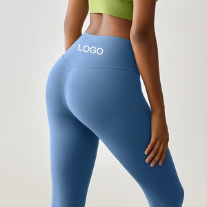 High Quality Training Wear Women's Clothing Wholesale v Cut <b>Back</b> Scrunch Stretch Soft Fitness Leggings High Waist Yoga Leggings - Product Image 1