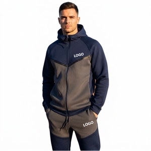 Conjunto Deportivo para Hombre, Sudadera con Capucha y Pantalones de Felpa, Logotipo Personalizado, Transpirable, para Correr - Product Image 2
