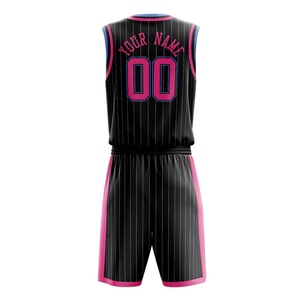 Uniforme de Baloncesto Elite Negro y Rosa, Jersey y Pantalones Cortos de Poliéster Premium, Logotipo Personalizado, Ropa de Equipo, Proveedor Mayorista OEM - Product Image 2
