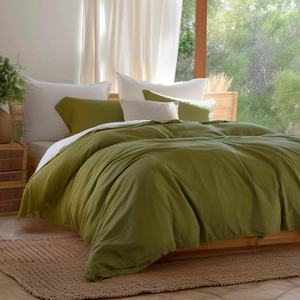 Parure de lit unie King Size en microfibre brossée peignée 200TC, lavable, non toxique, réutilisable, tissée, avec taies d'oreiller, pour hôpital - Product Image 6