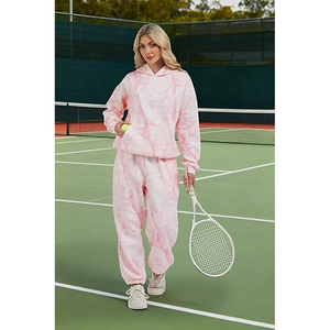 Wholesale Women Casual Solid Color Sweating Hoodie and Jogger <b>Set</b> Cozy for Wear Outfit - Product Image 5