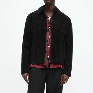 Top Trending Premium Quality <b>Men's</b> Winter Leather <b>Jacket</b> Solid <b>Suede</b> Leather <b>Jacket</b> Fashionable New Style Wholesale Supply - Product Image 2