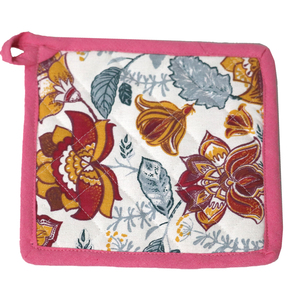 Attractive Printed Design Soft and Durable 160 Gsm Oven Mitts Recycled Cotton Pot Holders for <b>Kitchen</b> Use Exporter in India. - Product Image 2